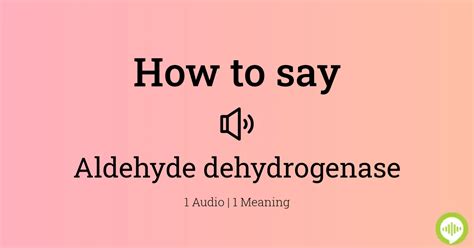 aldehyde pronunciation|how to pronounce aldehyde.